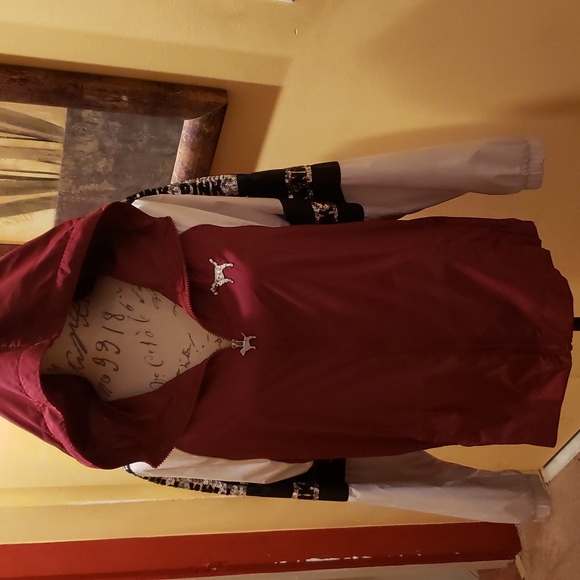 Victoria's secret pink burgundy glitter jacket size XS/S - Picture 9 of 10